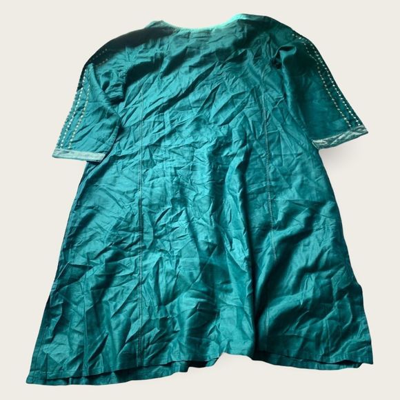 😍❤️❤️ Silk Viscose Blend Long Kurta Luxurious Tunik Amazing Color Suze XXL NWOT - Picture 5 of 5